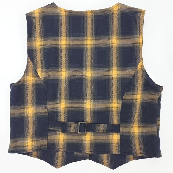 Ultra Pink Vest Womens Size Large Tartan Plaid Button Up Academia Golf Preppy - Picture 3 of 8